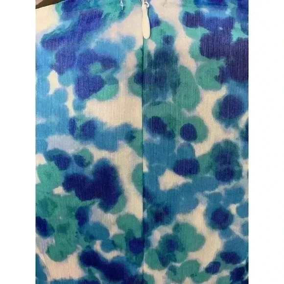 DKNY Women’s Printed Floral Chiffon Boat Neck Sheath Wrap Dress Size 10 - Picture 12 of 14